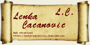 Lenka Cacanović vizit kartica